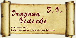 Dragana Vidicki vizit kartica